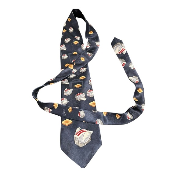 NWT WEMBLEY Flying Toasters Silk Tie - 90s screensavers - Picture 1 of 7